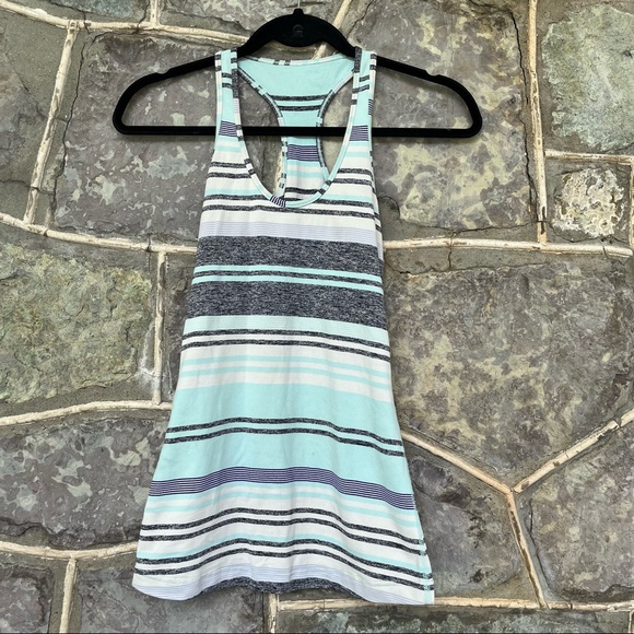 Lululemon striped racer back tank top - Picture 2 of 7